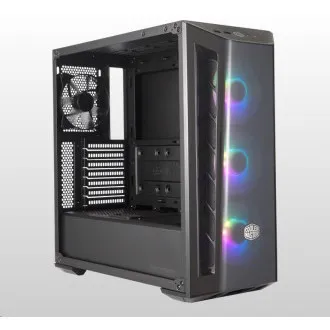 Carcasă Cooler Master MasterBox MB520 ARGB, E-ATX, panou lateral transparent, 3 ventilatoare ARGB de 120 mm, 1 ventilator de 120 mm, negru