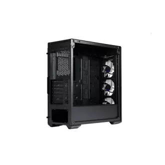Carcasa Cooler Master MasterBox 520 Mesh, ATX, panou lateral transparent, 3 ventilatoare ARGB de 120 mm, Hub ARGB, negru