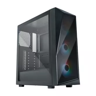 Carcasă Cooler Master CMP 520, ATX, Panou lateral transparent, 3 ventilatoare ARGB de 120 mm, Negru