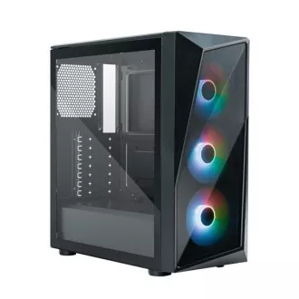 Carcasă Cooler Master CMP 520, ATX, Panou lateral transparent, 3 ventilatoare ARGB de 120 mm, Negru