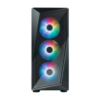 Carcasă Cooler Master CMP 520, ATX, Panou lateral transparent, 3 ventilatoare ARGB de 120 mm, Negru