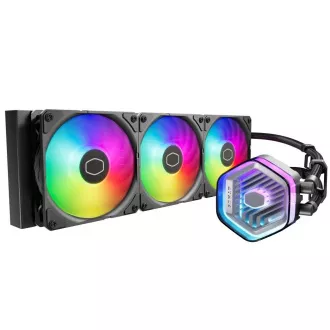 Cooler Master răcitor de apă MasterLiquid 360 Atmos ARGB, 3x120mm, LGA1851, AM5, negru