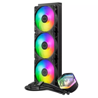 Cooler Master răcitor de apă MasterLiquid 360 Atmos ARGB, 3x120mm, LGA1851, AM5, negru