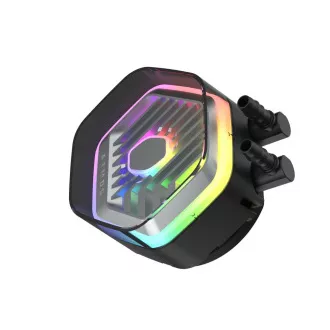 Cooler Master răcitor de apă MasterLiquid 360 Atmos ARGB, 3x120mm, LGA1851, AM5, negru