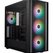 Carcasă Cooler Master MasterBox 600, ATX, panou lateral transparent, 3 ventilatoare ARGB de 140 mm, 1 ventilator ARGB de 120 mm, hub ARGB, negru