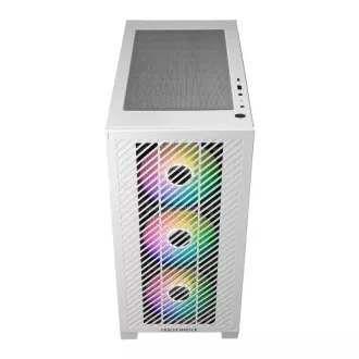 Carcasa Cooler Master Elite 301, mATX, panou lateral transparent, 3 ventilatoare ARGB de 120 mm, alb