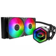 Cooler Master MasterLiquid 240 Core II, răcitor de apă, 2x120mm, LGA1851, AM5, negru