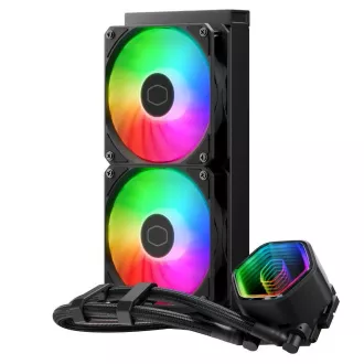Cooler Master MasterLiquid 240 Core II, răcitor de apă, 2x120mm, LGA1851, AM5, negru
