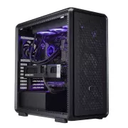 Carcasă Cooler Master MasterFrame 600 Neagră, Panou lateral transparent, ATX, 3 ventilatoare de 140 mm, 1 ventilator de 120 mm, Neagră