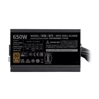 Sursă de alimentare Cooler Master MWE Bronze 650W V3, 120mm, 80+ Bronze