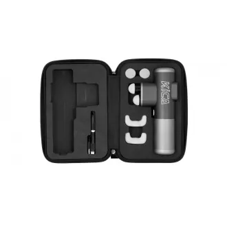 Pistol de masaj KiCA Pro Ecran tactil 3 moduri 3 capete Avion cu penetrare dublă Gri aluminiu