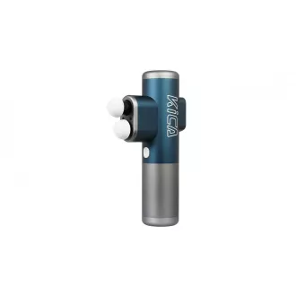 Pistol de masaj KiCA Pro, ecran tactil, 3 moduri, 3 capete, penetrare dublă, fabricat din aluminiu aeronautic, albastru