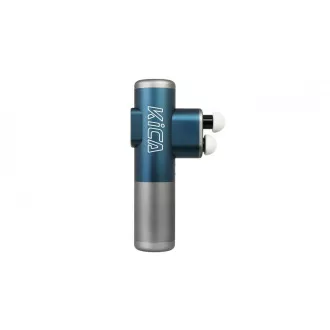 Pistol de masaj KiCA Pro, ecran tactil, 3 moduri, 3 capete, penetrare dublă, fabricat din aluminiu aeronautic, albastru
