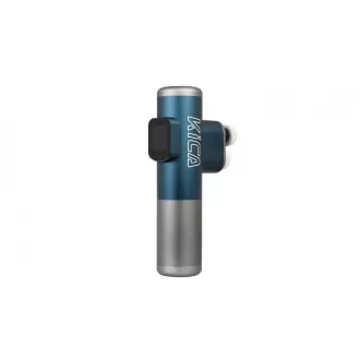 Pistol de masaj KiCA Pro, ecran tactil, 3 moduri, 3 capete, penetrare dublă, fabricat din aluminiu aeronautic, albastru