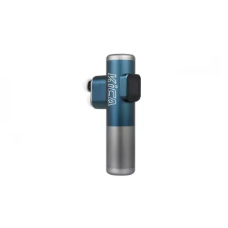 Pistol de masaj KiCA Pro, ecran tactil, 3 moduri, 3 capete, penetrare dublă, fabricat din aluminiu aeronautic, albastru