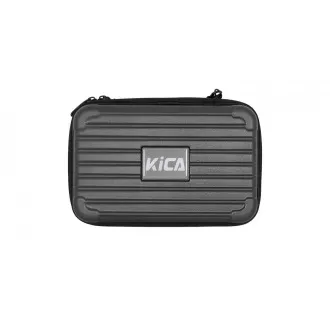 Pistol de masaj KiCA Pro, ecran tactil, 3 moduri, 3 capete, penetrare dublă, fabricat din aluminiu aeronautic, albastru
