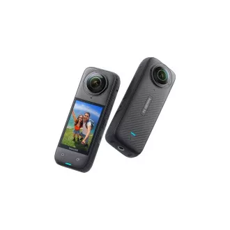 Cameră de acțiune Insta360 X4, 8K / 30 fps, 4K / până la 100 fps, giroscop cu 6 axe, fotografiere la 360°, HDR activ, rezistent la apă