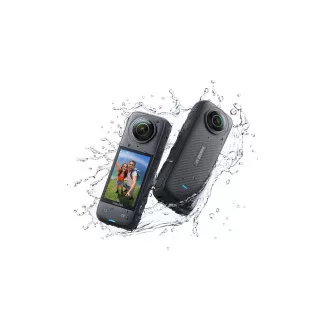 Cameră de acțiune Insta360 X4, 8K / 30 fps, 4K / până la 100 fps, giroscop cu 6 axe, fotografiere la 360°, HDR activ, rezistent la apă