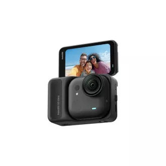 Cameră de acțiune miniaturală Insta360 GO Ultra, 4K Ultra HD, 60fps, sistem de montare magnetic, neagră