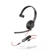 Căști Poly Blackwire 5210, jack de 3,5 mm   adaptor USB-C/A, mono