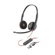 Căști Poly Blackwire 3220, adaptor USB-C/A, stereo (vrac)