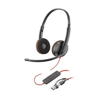 Căști Poly Blackwire 3220, adaptor USB-C/A, stereo (vrac)