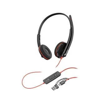 Căști Poly Blackwire 3220, adaptor USB-C/A, stereo (vrac) Căști Poly Blackwire 3220, adaptor USB-C/A, stereo (vrac)