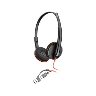 Căști Poly Blackwire 3220, adaptor USB-C/A, stereo (vrac) Căști Poly Blackwire 3220, adaptor USB-C/A, stereo (vrac)