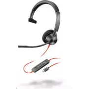 Căști Poly Blackwire 3310, adaptor USB-C/A, mono