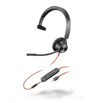 Căști Poly Blackwire 3315, jack de 3,5 mm   adaptor USB-C/A, mono