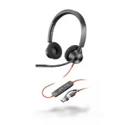 Căști Poly Blackwire 3320 MS Teams, adaptor USB-C/A, stereo