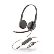 Căști Poly Blackwire 3325 MS Teams, jack de 3,5 mm   adaptor USB-C/A, stereo