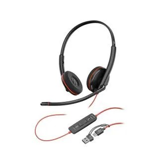 Căști Poly Blackwire 3220, adaptor USB-C/A, stereo