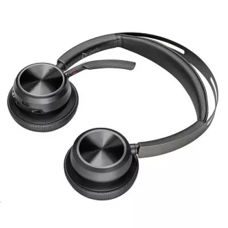 Căști wireless Poly Voyager Focus 2, adaptor USB-A/C, stereo, suport de încărcare