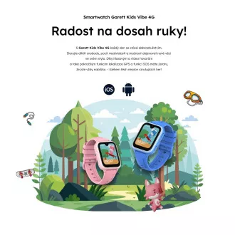 Ceas inteligent Garett Kids Vibe 4G AMOLED Albastru