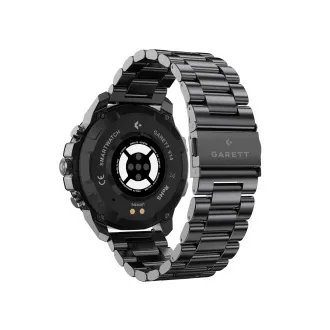 Ceas inteligent Garett V14 din oțel negru