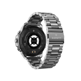 Ceas inteligent Garrett V14 din oțel argintiu