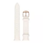 Curea universală Garett 18 mm, albă cu cataramă aurie din piele ecologică