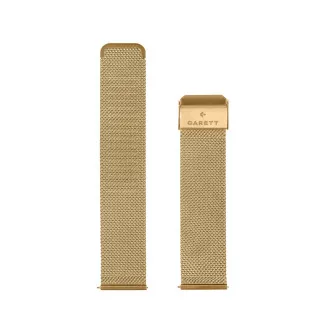 Curea universală Garett 18 mm, metal auriu, tip Mesh auriu