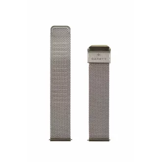 Curea universală Garett 18 mm, metal argintiu, tip plasă