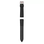 Curea universală Garett 20 mm, neagră cu cataramă aurie, piele ecologică