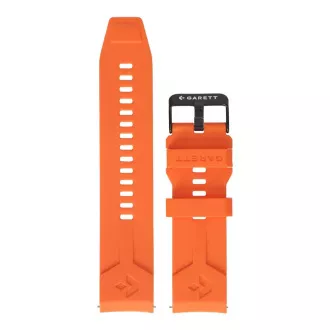 Curea universală Garett 22 mm, silicon portocaliu