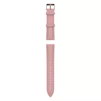 Curea universală Garett 20 mm, roz cu cataramă aurie, piele ecologică