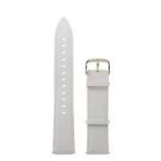 Curea universală Garett 20 mm, albă cu cataramă aurie, piele ecologică