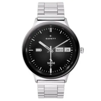Ceas inteligent Garett Quantum Silver Steel Ceas inteligent Garett Quantum Silver Steel