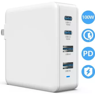 Încărcător Viking USB GaN 100W, suport PD3.0 și QC4 , alb