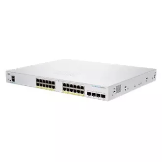 Comutator Cisco CBS250-24P-4G-UK (24xGbE, 4xSFP, 24xPoE , 195W, fără ventilator) - REFRESH