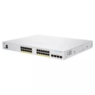 Comutator Cisco CBS350-24P-4G-UK (24xGbE, 4xSFP, 24xPoE , 195W, fără ventilator) - REFRESH