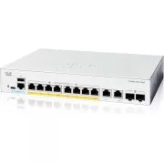 Comutator Cisco Catalyst C1200-8P-E-2G (combo 8xGbE, 2xGbE/SFP, 8xPoE+, 67W, fără ventilator)