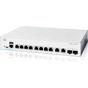Comutator Cisco Catalyst C1300-8T-E-2G (combo 8xGbE, 2xGbE/SFP, fără ventilator)
